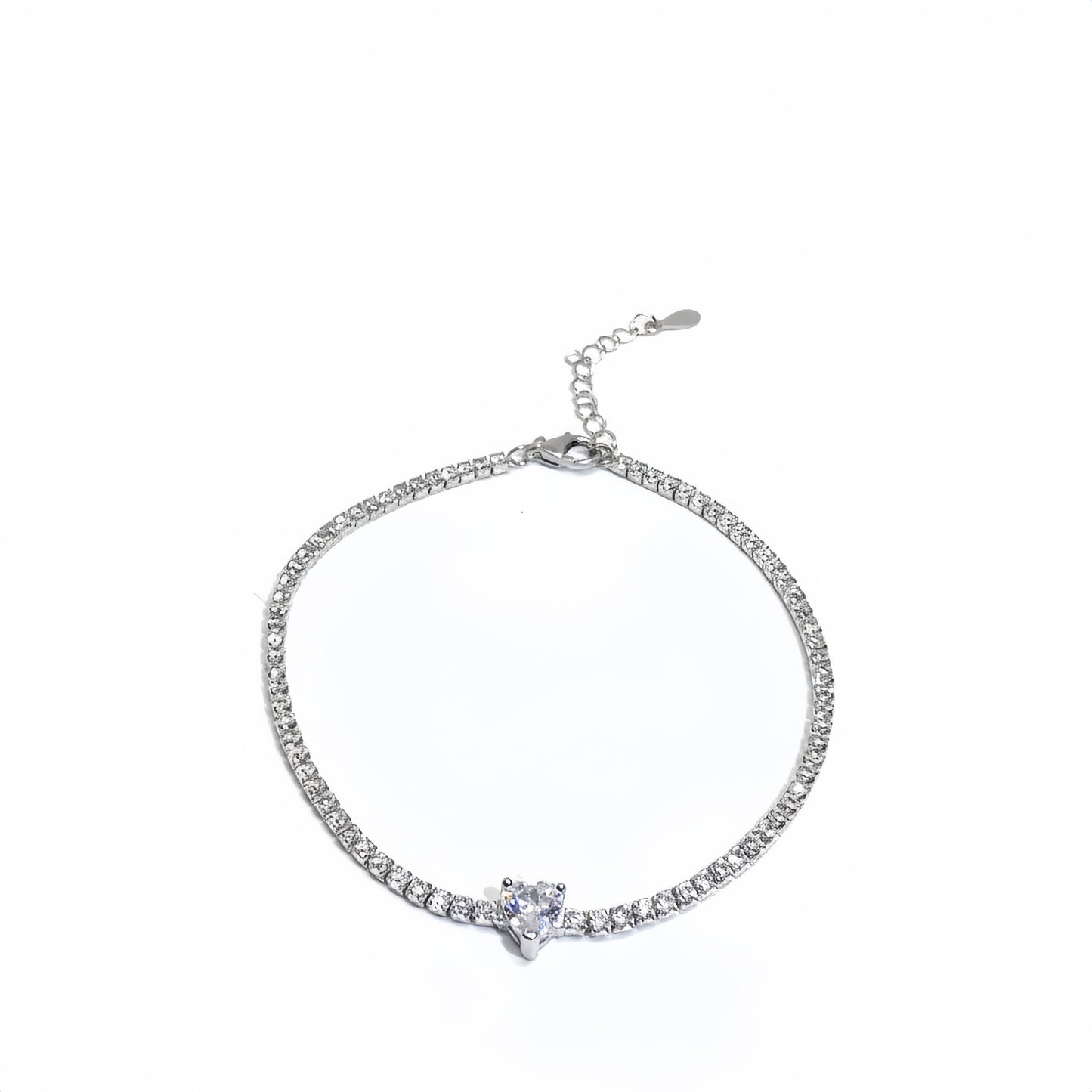Elegant Silver Fox Diamond Tennis Bracelet For Women