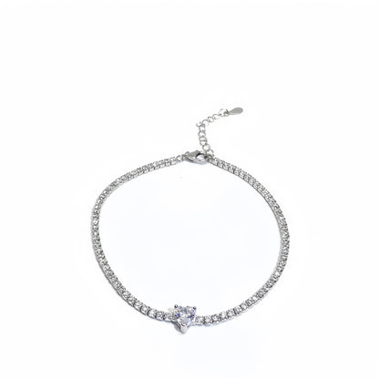 Elegant Silver Fox Diamond Tennis Bracelet For Women