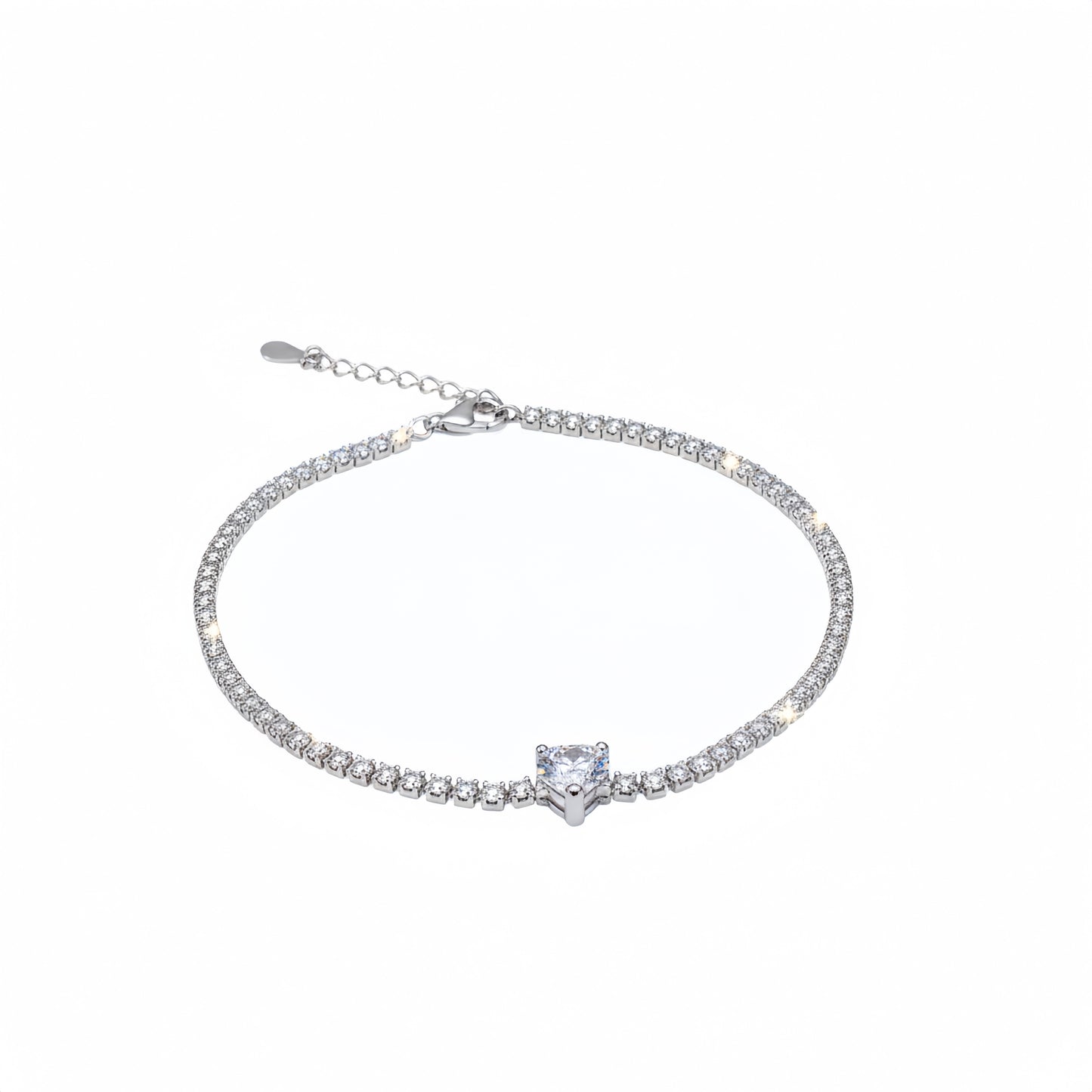 Elegant Silver Fox Diamond Tennis Bracelet For Women